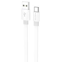 Кабель USB BOROFONE BX89 Union USB - Type-C, 3A, 1 м, белый+серый