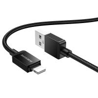 Кабель USB BOROFONE BX120 Placer USB - Lightning, 2.4А, 1 м, черный