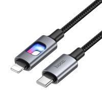 Кабель USB-C HOCO U144 Charging Type-C - Lightning, 27W, 1.2 м, черный