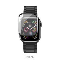 Защитное стекло HOCO для Apple Watch 4, прозрачный+черная рамка, 40mm