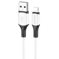 Кабель USB BOROFONE BX79 USB - Lightning, 2.4А, 1 м, белый