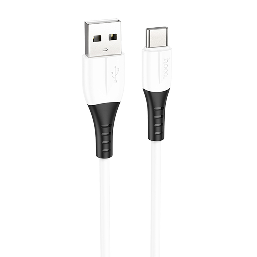 Кабель USB HOCO X82 Silicone USB - Type-C, 3A, 1 м, белый оптом