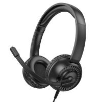 Проводные наушники HOCO W112 Pure, Jack 3.5mm, 1.8 м, черный