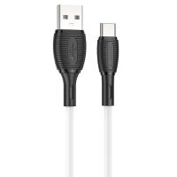 Кабель USB BOROFONE BX86 Advantage USB - Type-C, 3A, 1 м, белый