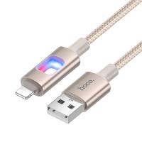 Кабель USB HOCO U144 Charging USB - Lightning, 2.4А, 1.2 м, золотой