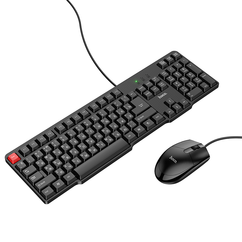 Мышь и клавиатура игровые HOCO GM16 Business, USB, черный оптом
