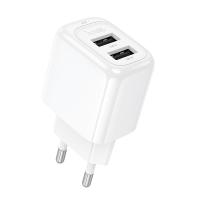 Сетевое зарядное устройство HOCO CS51A Surplus 2xUSB, 2.4A, белый