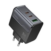 Сетевое зарядное устройство HOCO CS75A Star 1xUSB + 2xUSB-C, 70W, черный