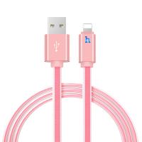 Кабель USB HOCO UPL12 Metal Jelly USB - Lightning, 2.1А, 1.2 м, розовое золото