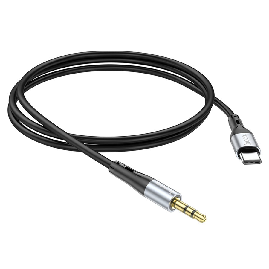 Аудиокабель HOCO UPA22 AUX Jack 3.5 (m) - Type-C (m), 1 м, черный оптом