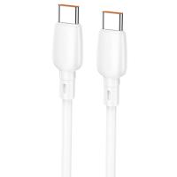 Кабель USB-C BOROFONE BX93 Super power Type-C - Type-C, 3A, 100W, 1 м, белый