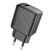 Сетевое зарядное устройство HOCO CS21A Rich 1xUSB, 18W, черный