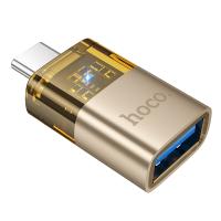 Переходник/Адаптер HOCO UA36B Type-C (m) - USB (f), золотой