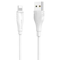 Кабель USB BOROFONE BX18 Optimal USB - Lightning, 1.6А, 3 м, белый