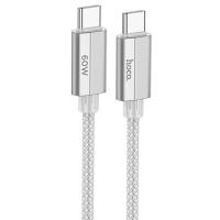 Кабель USB-C HOCO U134 Primero Type-C - Type-C, 3A, 60W, 1.2 м, серый