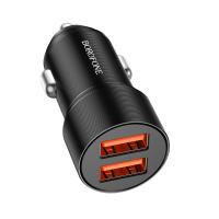 Автомобильное зарядное устройство BOROFONE BZ19B Wisdom, 2xUSB, 36W, черный