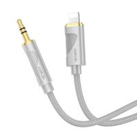 Аудиокабель HOCO UPA30 Friend AUX Jack 3,5 (m) - Type-C (m), 1 м, серый