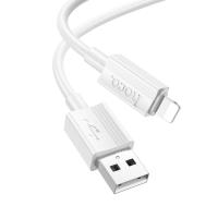 Кабель USB HOCO X107 Favor USB - Lightning, 2.4А, 1 м, белый