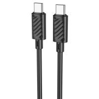 Кабель USB-C HOCO X88 Gratified Type-C - Type-C, 3A, 60W, 1 м, черный