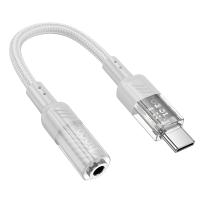Переходник/Адаптер HOCO LS37 Spirit Type-C (m) - Jack 3,5 (f), 15 см, серый