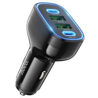 Автомобильное зарядное устройство HOCO NZ11 Guide, 2xUSB + 2xUSB-C, 72W, черный