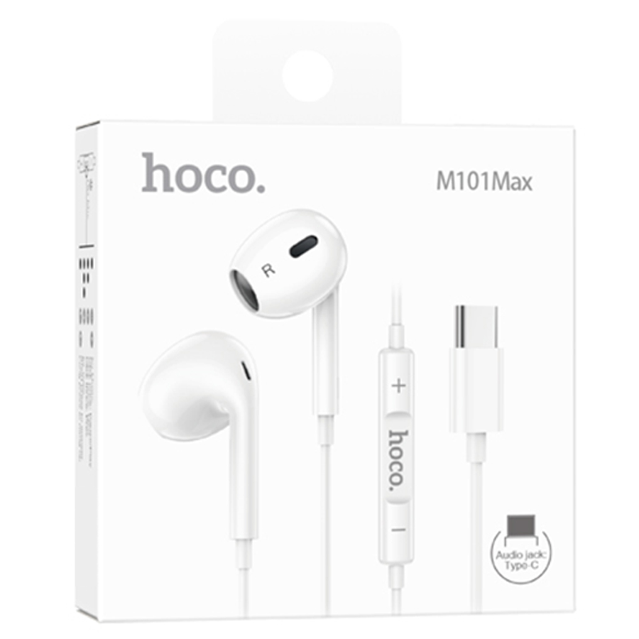 Проводные наушники HOCO M101 Max Crystal, Type-C, 1.2 м, белый оптом