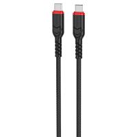 Кабель USB-C HOCO X59 Victory Type-C - Type-C, 3A, 60W, 1 м, черный