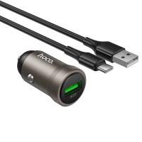 Автомобильное зарядное устройство HOCO Z62 Energy, 1xUSB с Кабелем USB - Type-C, 18W, золотой