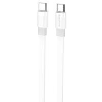 Кабель USB-C BOROFONE BX89 Union Type-C - Type-C, 3A, 60W, 1 м, белый+серый