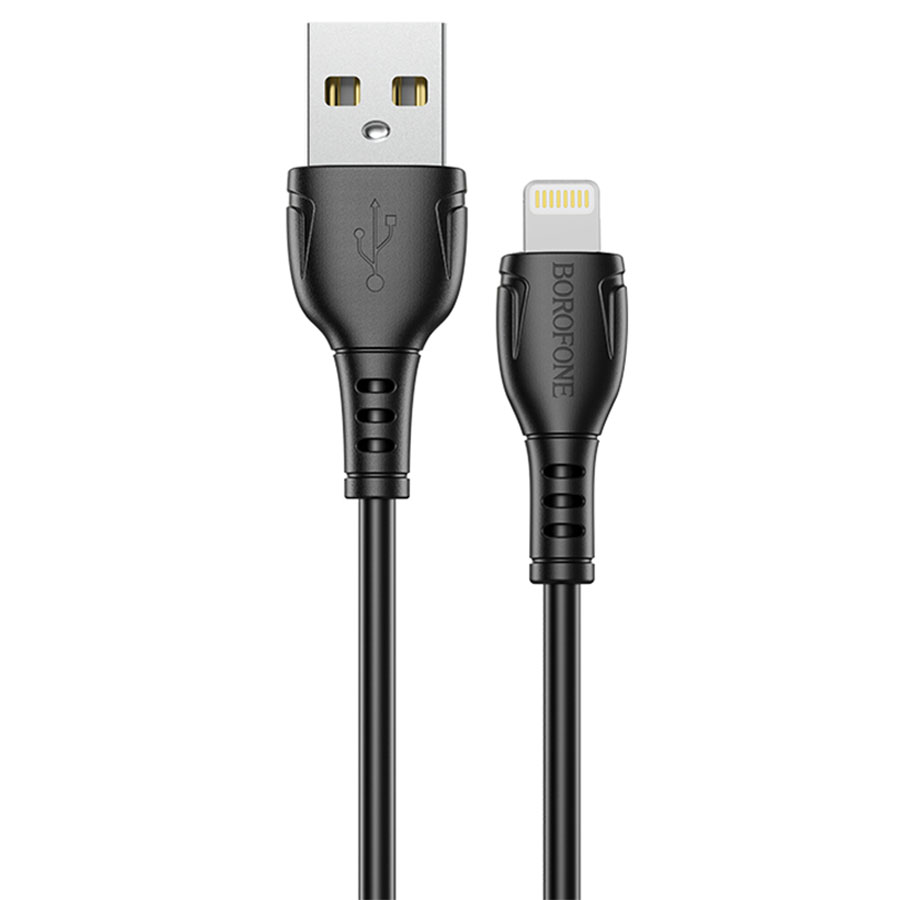 Кабель USB BOROFONE BX51 Triumph USB - Lightning, 2.4А, 1 м, черный оптом