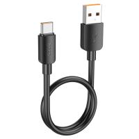 Кабель USB HOCO X96 Hyper USB - Type-C, 6A, 100W, 25 см, черный