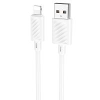 Кабель USB HOCO X88 Gratified USB - Lightning, 2.4А, 1 м, белый