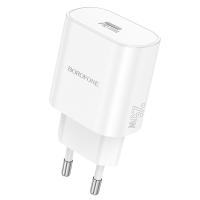 Сетевое зарядное устройство BOROFONE BA82A Platinum 1xUSB-C, 25W, белый