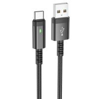 Кабель USB BOROFONE BU38 Leader intelligent USB - Type-C, 3A, 1.2 м, черный