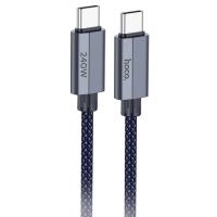 Кабель USB-C HOCO U134 Primero Type-C - Type-C, 5A, 240W, 1.8 м, темно-синий