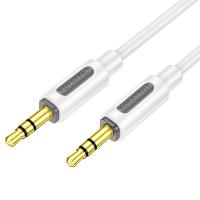Аудиокабель BOROFONE BL20 True sound AUX Jack 3,5 (m) - Jack 3,5 (m), 1 м, белый