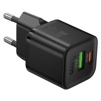 Сетевое зарядное устройство HOCO N65 Ingenious 1xUSB + 1xUSB-C, 3A, 20W, черный