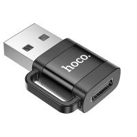 Переходник/Адаптер HOCO UA31D USB (m) - Type-C (f), черный