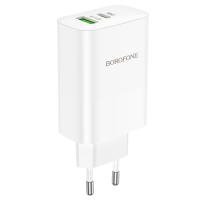 Сетевое зарядное устройство BOROFONE BN10 Sunlight 1xUSB + 1xUSB-C, 65W, белый