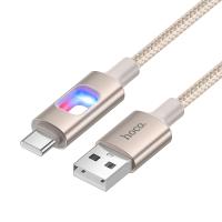 Кабель USB HOCO U144 Charging USB - Type-C, 3A, 1.2 м, золотой