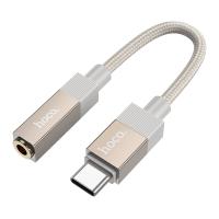 Переходник/Адаптер HOCO UPA32C Clever Type-C (m) - Jack 3,5 (f), 15 см, золотой