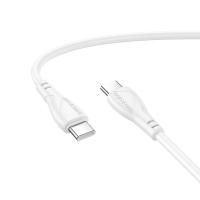 Кабель USB-C BOROFONE BX121 Energy Type-C - Type-C, 3A, 60W, 1 м, белый
