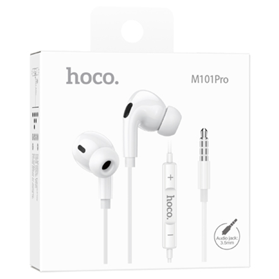 Проводные наушники HOCO M101 Pro Crystal, Jack 3.5mm, 1.2 м, белый оптом