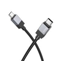 Кабель USB-C HOCO X110 Honorific Type-C - Type-C, 3A, 60W, 1 м, черный