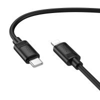 Кабель USB-C HOCO X122 Benefit Type-C - Lightning, 27W, 1 м, черный