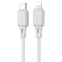 Кабель USB-C HOCO X101 Assistant Type-C - Lightning, 27W, 1 м, серый