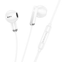 Проводные наушники BOROFONE BM89 Surpass, Jack 3.5mm, 1.2 м, белый оптом Проводные наушники BOROFONE BM89 Surpass, Jack 3.5mm, 1.2 м, белый