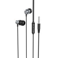 Проводные наушники BOROFONE BM70 Rich sound, Jack 3.5mm, 1.2 м, серый металлик