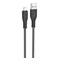 Кабель USB HOCO X67 Nano USB - Lightning, 2.4А, 1 м, черный