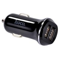 Автомобильное зарядное устройство HOCO Z1 double ported, 2xUSB, 2.1A, 11W, черный